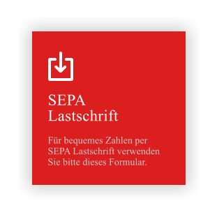 SEPA Lastschrift  Für bequemes Zahlen per  SEPA Lastschrift verwenden Sie bitte dieses Formular.