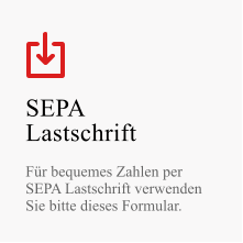 SEPA Lastschrift  Für bequemes Zahlen per  SEPA Lastschrift verwenden Sie bitte dieses Formular.